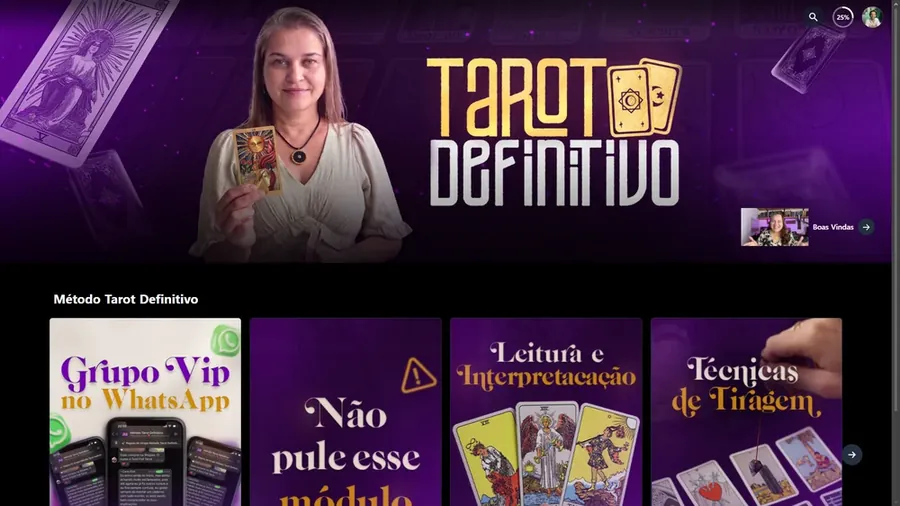 Por dentro da área de membros